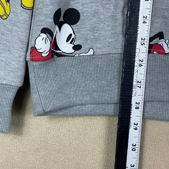 Disney Mickey‎ Mouse Graphic Full Zip Hoodie Jacket Unisex XL Gray Pockets NWT - Picture 4 of 11